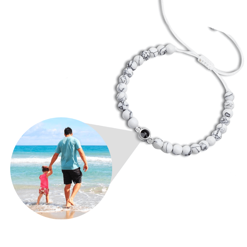 Pulseira Pérolas Frisadas com Foto Personalizável