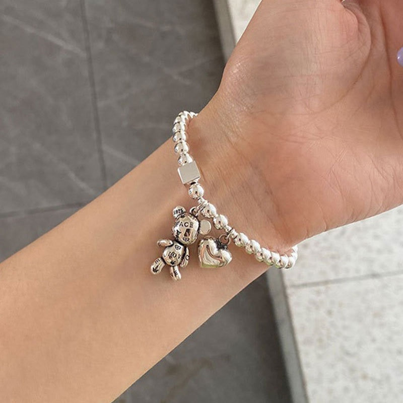 Pulseira Coração com Urso