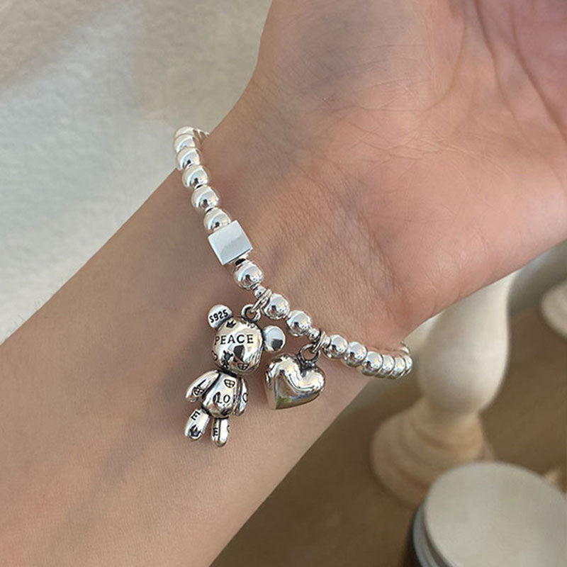 Pulseira Coração com Urso