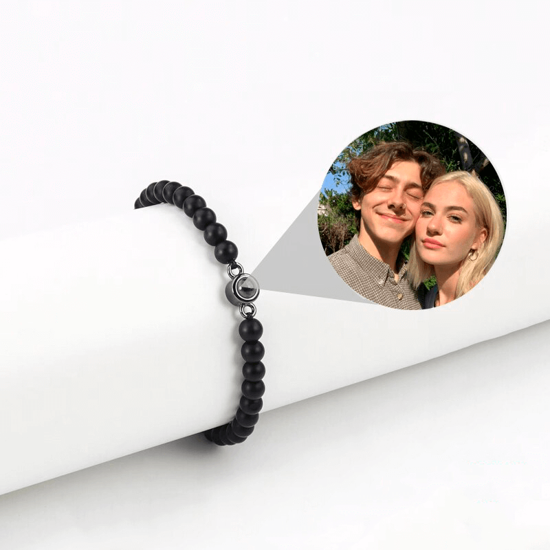 Pulseira Pérolas Frisadas com Foto Personalizável