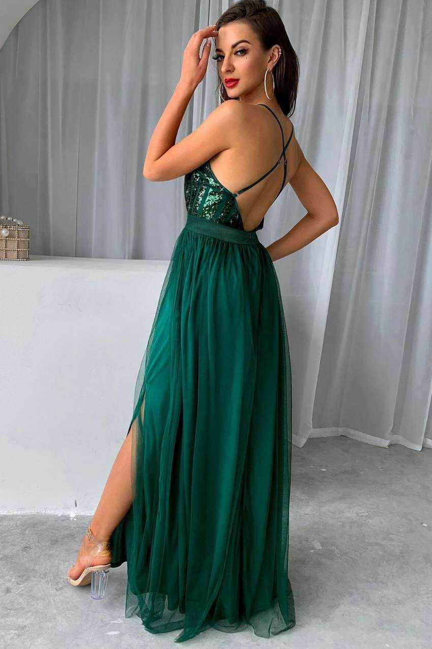 Vestido Verde Esmeralda Angélica